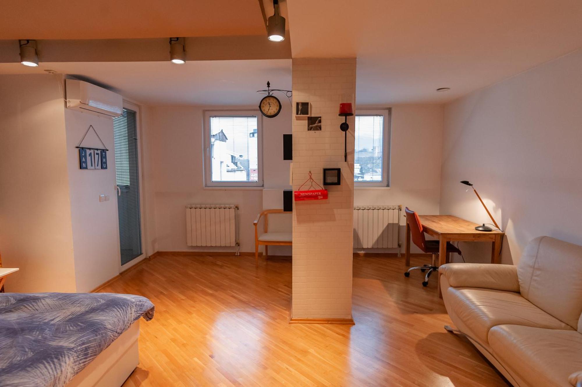 Grand Central Apartment Skopje Bagian luar foto